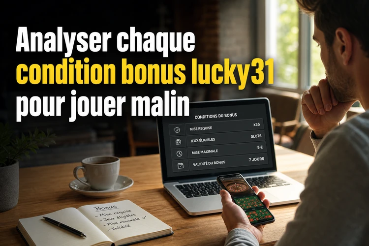 Analyser chaque condition bonus lucky31 pour jouer malin